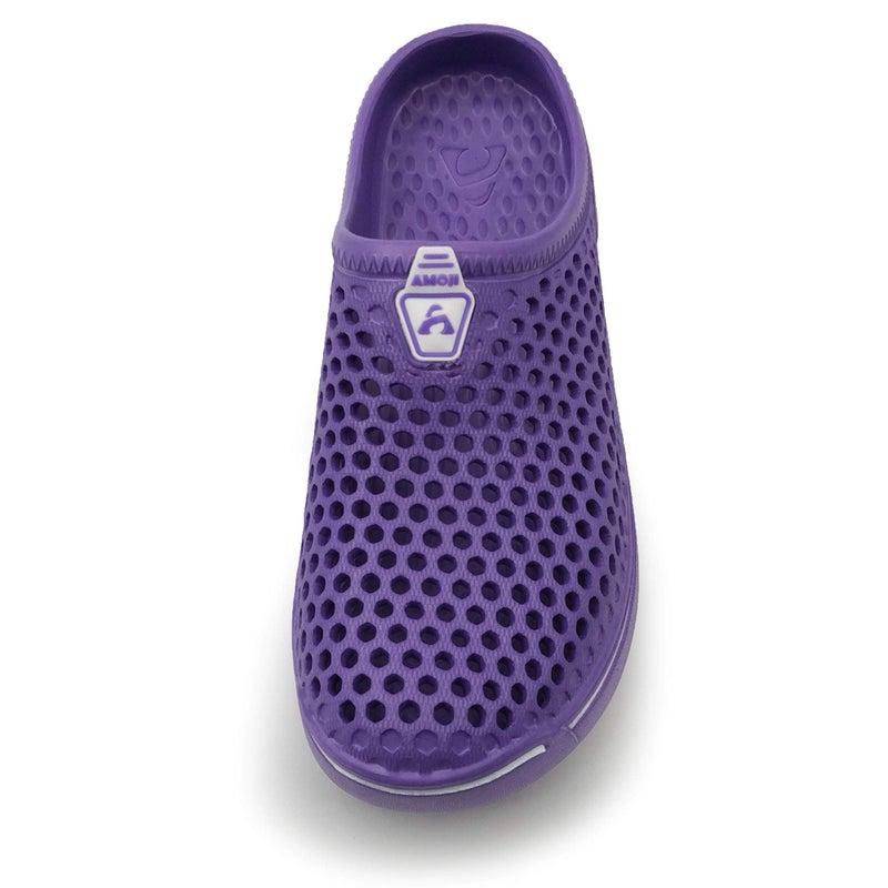 Amoji AM1761 Garden Clogs Shoes, Purple, 10 US Women/ 8.5 US M - Image 2